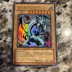 Konami Yu-Gi-Oh! Blue-Eyes White Dragon LOB-EN001 Ultra Rare Holo Unlimited - Image 2