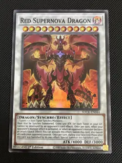 Yugioh! Red Supernova Dragon SDCK-EN044 1st Edition Super Rare NM - Image 1