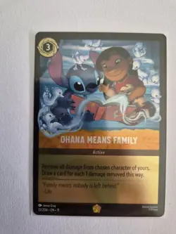 FOIL Disney Lorcana OHANA MEANS FAMILY Stitch & Lilo 32/204 FOIL - Image 1