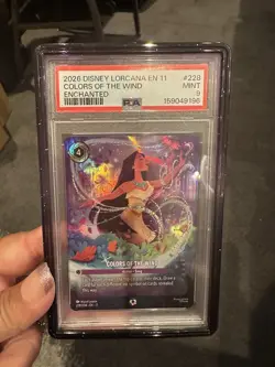 2026 DISNEY LORCANA EN 11-WINTERSPELL ENCHANTED #228 COLORS OF THE WIND PSA 9 - Image 2