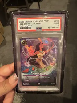 2026 DISNEY LORCANA EN 11-WINTERSPELL ENCHANTED #228 COLORS OF THE WIND PSA 9 - Image 3