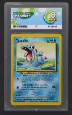 TOTODILE - Neo Genesis Set - 81/111 - Common - Pokemon Card - Unlimited - ACE 8 - Image 1