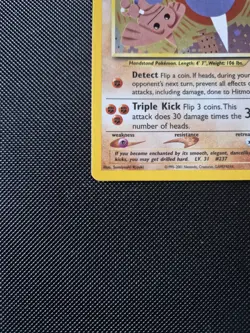 Pokemon TCG Hitmontop Neo Discovery Holo Card 3/75 Unlimited Rare - Image 2