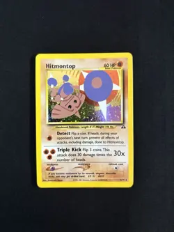 Pokemon TCG Hitmontop 3/75 Neo Discovery Holo Rare Card Unlimited WOTC - Image 1