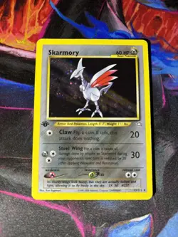 Pokemon Card Skarmory 13/111 1st Edition Holo Rare LP Neo Genesis Original WOTC - Image 1