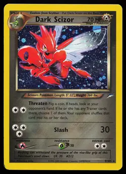 Dark Scizor 9/105 Unlimited Holo Rare Neo Destiny Pokemon Card - Image 1