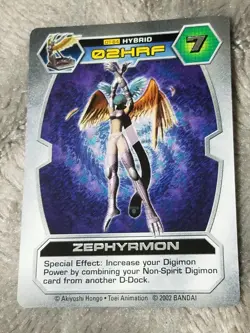 Digimon TCG CCG Silver Stamp Foil Letters DT-84 Zephyrmon Battle Card - Image 1