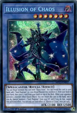 Yugioh Illusion of Chaos MP23-EN017 Secret Rare 1st Edition NM - Image 1