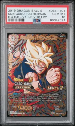 PSA 10 Judge Level 2 Foil Son Goku, Father and Son DBS Dragon Ball DB1-101 2019 - Image 1