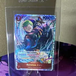 Bandai Roronoa Zoro 9000 Power Super Rare Holo Egghead EB04-007 EN - Image 1