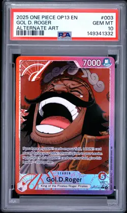 Gol D. Roger OP13-003 Alternate Art 2025 One Piece OP13 English PSA 10 - Image 1