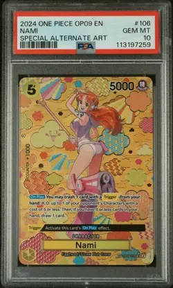 PSA 10 2024 ONE PIECE OP09-EN #106 NAMI SPECIAL ALTERNATE ART - Image 1