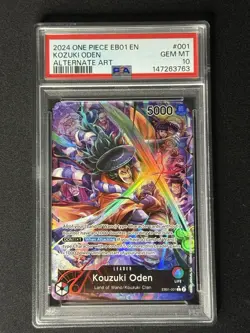 2024 ONE PIECE EB01-EXTRA BOOSTER -MEMORIAL COLLECTION- #001 KOZUKI ODEN PSA 10 - Image 1