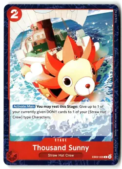 Thousand Sunny EB02-009 Common Extra Booster: Anime 25th Collection One Piece NM - Image 1