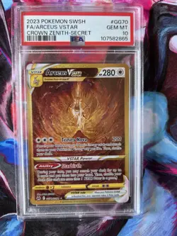 Pokemon Tcg Arceus VSTAR Gold GG70/GG70 Crown Zenith PSA 10 Gem Mint - Image 3
