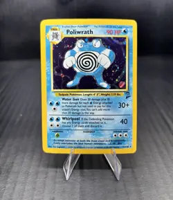 Pokemon TCG Poliwrath Base Set 2 015/130 Holo Rare 90 HP English - Image 1