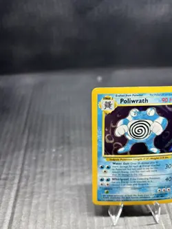 Pokemon TCG Poliwrath Base Set 2 015/130 Holo Rare 90 HP English - Image 2