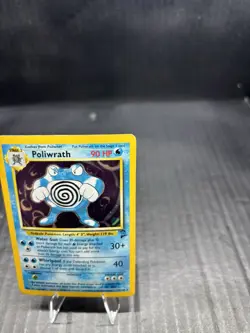 Pokemon TCG Poliwrath Base Set 2 015/130 Holo Rare 90 HP English - Image 3