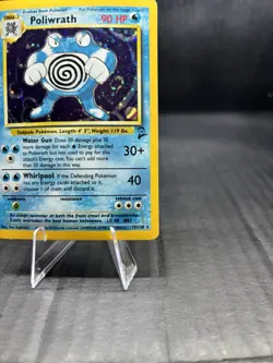 Pokemon TCG Poliwrath Base Set 2 015/130 Holo Rare 90 HP English - Image 4