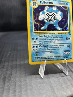 Pokemon TCG Poliwrath Base Set 2 015/130 Holo Rare 90 HP English - Image 5