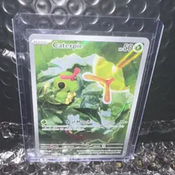 Caterpie IR 172/165 Sv: Scarlet & Violet 151 RAW/NM Pokemon TCG - Image 1