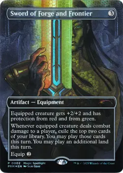 MTG Sword of Forge and Frontier (Borderless) 0002 - Promo - Foil NM - Image 1