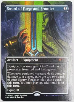 MTG Sword of Forge and Frontier (Borderless) 0002 - Promo - Foil NM - Image 2