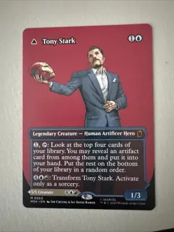 Tony Stark (Borderless) (0363) MTG Marvel Super Heroes Foil - Image 1