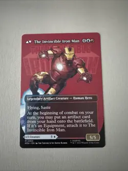 Tony Stark (Borderless) (0363) MTG Marvel Super Heroes Foil - Image 2