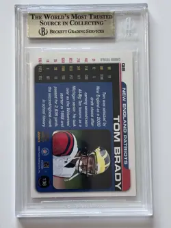 2000 Pacific Paramount Tom Brady Rookie Card RC #138 Beckett BGS 9.5 GEM MINT - Image 2