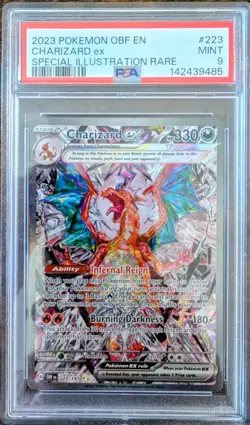 2023 POKEMON OBSIDIAN FLAMES SIR CHARIZARD EX 223/197 PSA 9 - Image 1