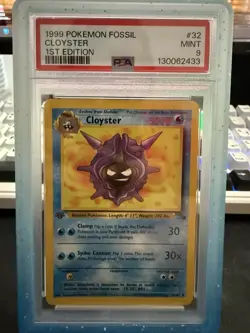 Pokemon TCG Cloyster Fossil 1st Edition PSA 9 - Image 1