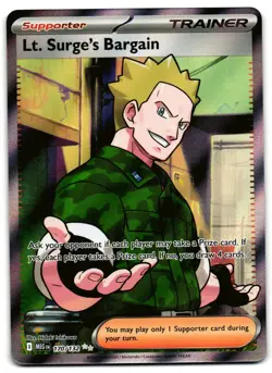 Lt. Surge's Bargain 170/132 - Mega Evolution Ultra Rare Pokemon TCG - M/LP Card - Image 1