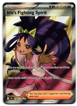 Iris's Fighting Spirit 180/159 - 🌊 Journey Together Pokemon TCG 🖤 - M/LP - Image 1