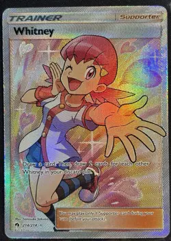 Whitney 214/214 - Pokemon TCG Lost Thunder Ultra Rare 2018 Holo - M/LP Card - Image 1
