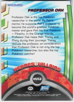 Professor Oak Foil #33 Topps Johto Blue Logo Series 3 Pokemon NM - Image 3