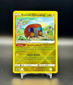 RADIANT CHARJABUG 2023 POKEMON SWSH CROWN ZENITH HOLO RARE 051/159 NM - Image 1