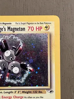 Pokemon TCG GYM HEROS Lt. Surge’s Magneton - Holo 8/132 - Image 4