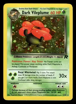 Dark Vileplume 13/82 Unlimited Holo Rare Team Rocket Pokemon Card - Image 2