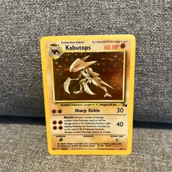 Kabutops 9/62 Fossil Holo Rare Pokemon TCG WOTC MP - Image 1