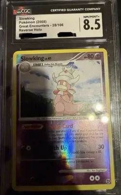 Pokemon TCG Slowking Cgc 8.5 Holo Card 28/106 Great Encounters - Image 1