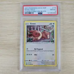 HD GALAXY SWIRL 🌀💫 PSA 8 Eevee SWSH175 Cosmos Holo Promo Pokemon Card - Image 2