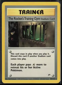 The Rocket's Training Gym 104/132 - Gym Heroes - Rare - Stadium Pokemon Card NM - Image 1