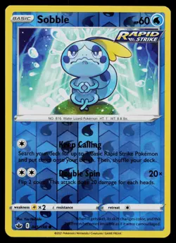 SOBBLE 041/198 COMMON CHILLING REIGN POKEMON REVERSE HOLO NM - Image 1
