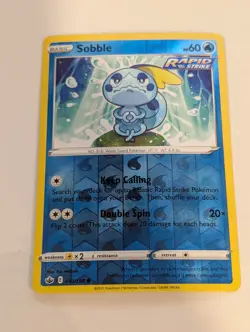 Sobble 041/198 Chilling Reign Reverse Pokemon Holo Foil Nice! - Image 1