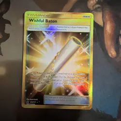 Pokemon TCG Wishful Baton Secret Rare Trainer Sm-Crimson Invasion 121 /111 - Image 1