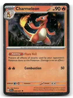 Charmeleon 008/091 Holo UC Miscellaneous Cards & Products Pokemon NM - Image 1