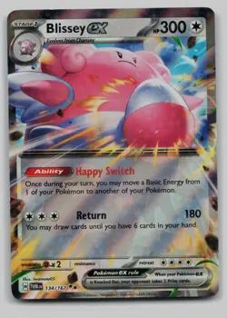 Blissey ex 134/167 Double Rare Twilight Masquerade Pokemon Holo Near Mint - Image 1