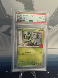 Pokemon TCG Sprigatito 017/M-P 2025 JP McDonald's Promo PSA 10 - Image 1