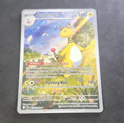 Pokemon TCG Ampharos 090/086 CRIM: Stage 2 Holo Rare Lightning 160 HP - Image 1